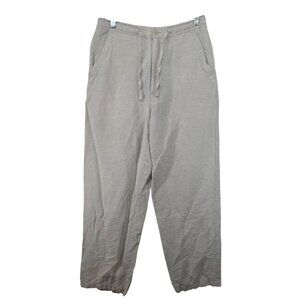 Cubavera Men Pants Sz M Ivory Linen/Rayon Drawstring Beachy Resort Cruise Casual